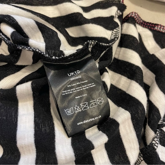 Disturbia Beetlejeuce Striped Bodysuit - Picture 3 of 3